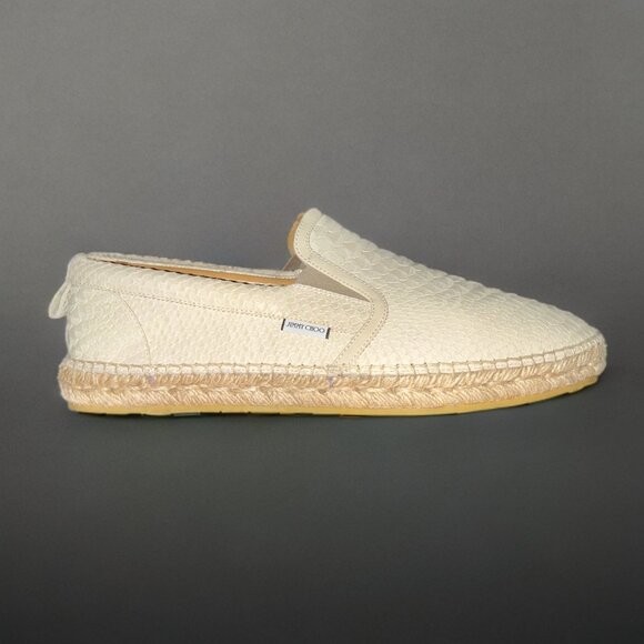 Jimmy Choo Men\'s beige ‘Vlad’ leather espadrilles / Pre-Owned main image 8